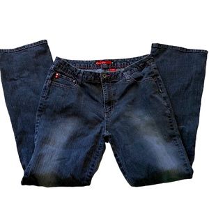 Vtg SOUTH POLE BOOT CUT WOMEN'S JEANS 32x30 SIZE 13- 90s Y2K Zip Ankle pink